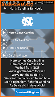 UNC TAR HEELS Ringtones 2017 screenshot