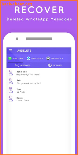 UNDELETE - Recover Deleted FB &  WhatsApp Messages screenshot