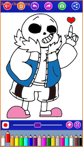 undertale coloring sans screenshot