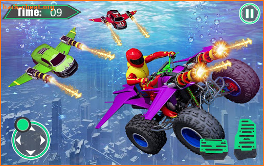 Underwater Flying ATV Quad Bike Shooting screenshot