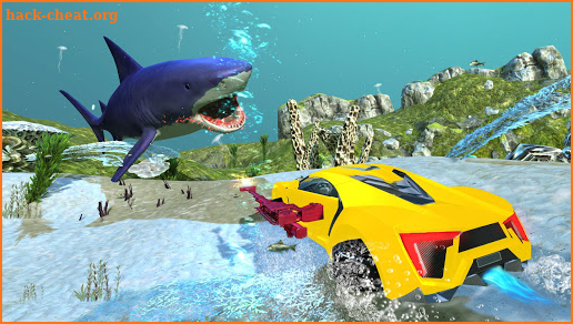 UnderWater Robot Car Vs Shark Simulator Attack screenshot