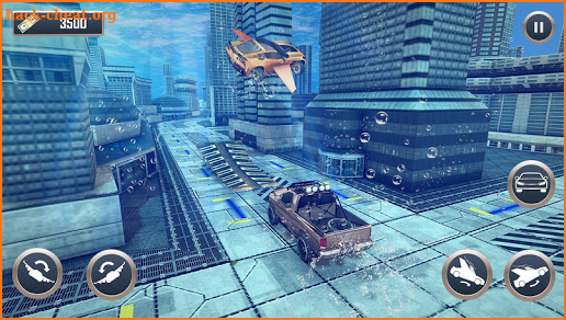 Underwater Stunts Car Flying Race screenshot