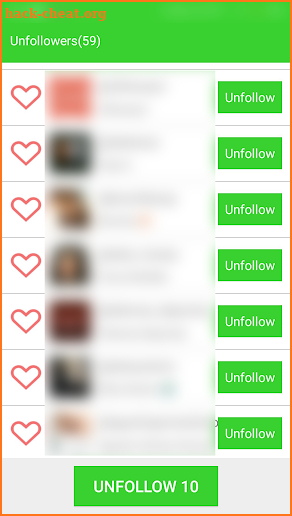 Unfollow Analyzer screenshot