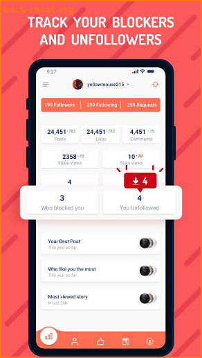 Unfollowers+ Followers Analytics for Instagram screenshot