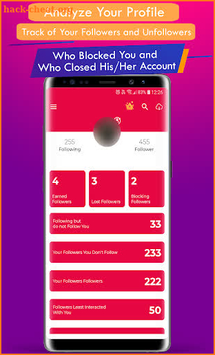 Unfollowers for Instagram - Followers Analyzer screenshot