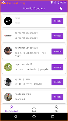Unfollowers for Instagram,lost followers,Unfollow screenshot