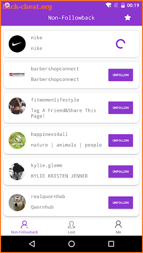 Unfollowers for Instagram,lost followers,Unfollow screenshot