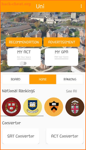 Uni US National University Rankings screenshot