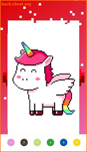 Unicorn Art Pixel - Color By Number screenshot