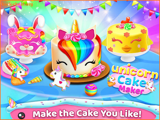 Unicorn Cake Maker🦄🎂: Baking Games For Girls screenshot