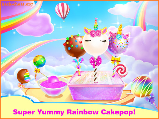 Unicorn Cake Pop Maker–Baking Games screenshot