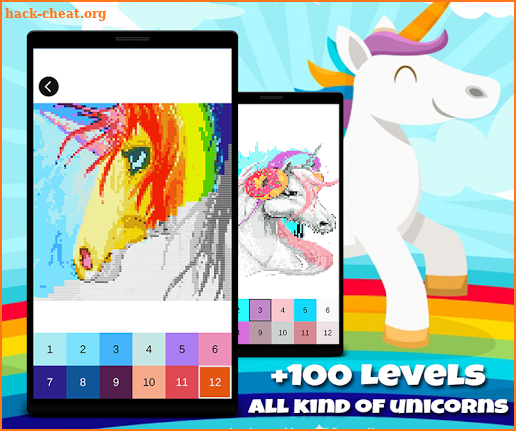 Unicorn Color by Number: Paint Unicorn Pixel Art screenshot