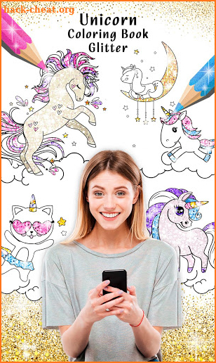 Unicorn Coloring Book Glitter screenshot