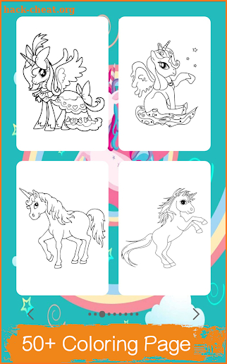 Unicorn Coloring Book Kids Game screenshot