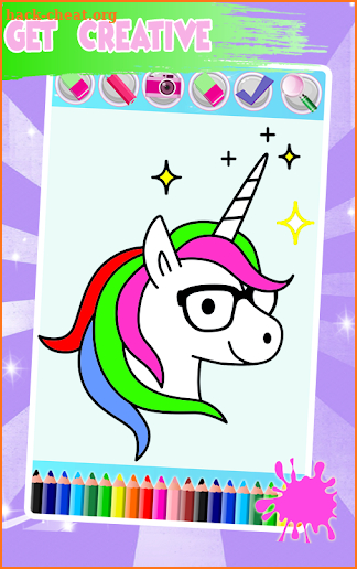 Unicorn Coloring Book Pages: Kids Coloring Games screenshot