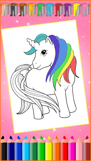 Unicorn Coloring, Coloring Pages for Girls. screenshot