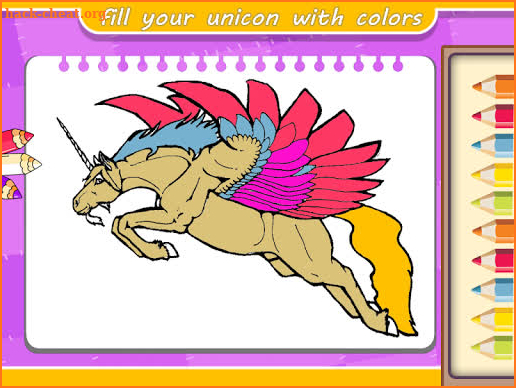 unicorn coloring pages and drawing screenshot