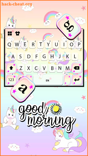 Unicorn Doodle Keyboard Background screenshot