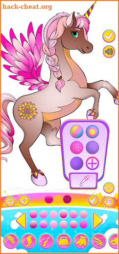 Unicorn Dress Up Coloring Book screenshot