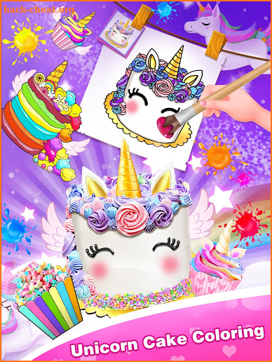 Unicorn Food Coloring Book - The Trendy World screenshot