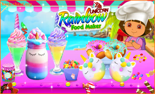 Unicorn Foods Chef - Girls Donuts Milkshake Bakery screenshot