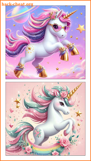 Unicorn Glitter Coloring Pages screenshot