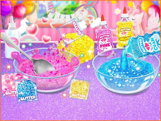 Unicorn Glitter Slime - Fluffy Slime Maker screenshot