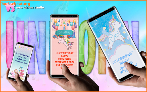 Unicorn Invitations App screenshot