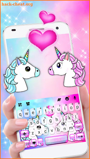 Unicorn Love Keyboard Theme screenshot