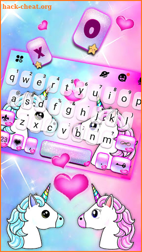 Unicorn Love Keyboard Theme screenshot