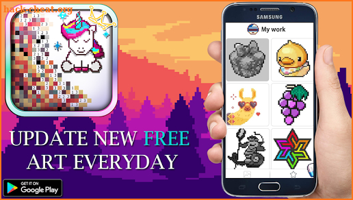 Unicorn of Love: The Number Coloring by Pixel Arts screenshot