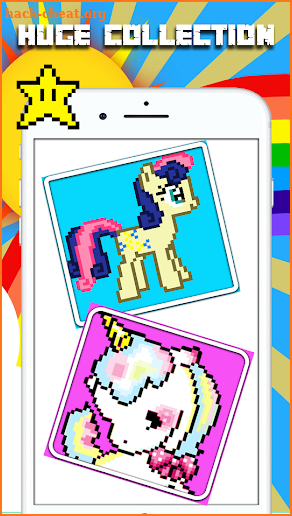 unicorn pixel art : unicorn number coloring book screenshot