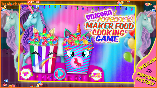 Unicorn popcorn Food Maker Cooking Game screenshot