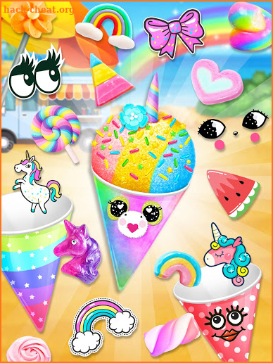 Unicorn Snow Cone - Trendy Unicorn Carnival screenshot