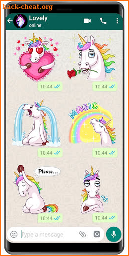 Unicorn Stickers 🦄 WAStickerApps unicorn kawaii screenshot