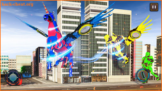 Unicorn Transform Robot City Attack: Robot Games screenshot