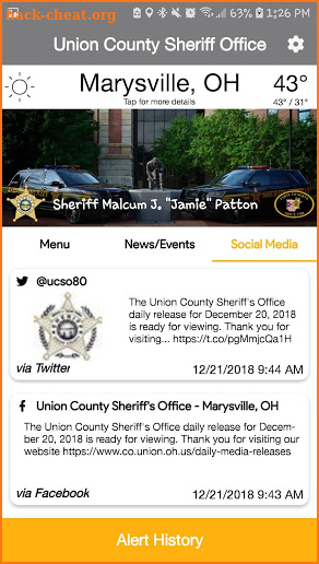 Union County Sheriff’s Office screenshot