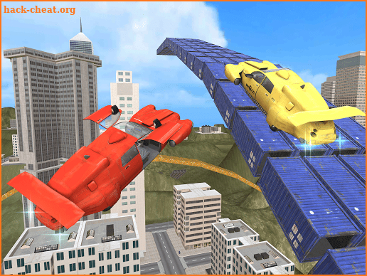 Unique Flying Car; 3D Crazy Flight and Ramps screenshot