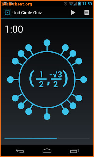 Unit Circle Quiz screenshot