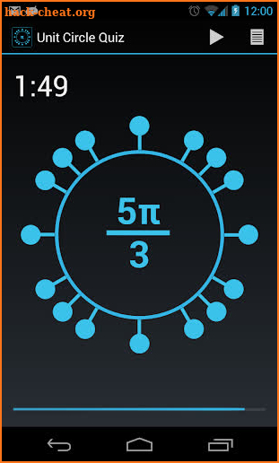 Unit Circle Quiz screenshot