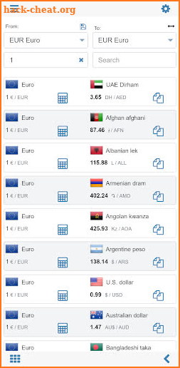 Unit converter MxUnit Pro screenshot