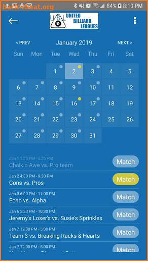 United Billiard Leagues screenshot