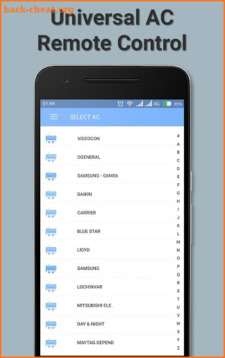 Universal AC Remote Control - Android AC Remote screenshot