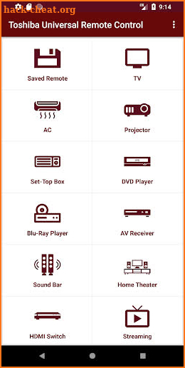 Universal Remote For Toshiba screenshot