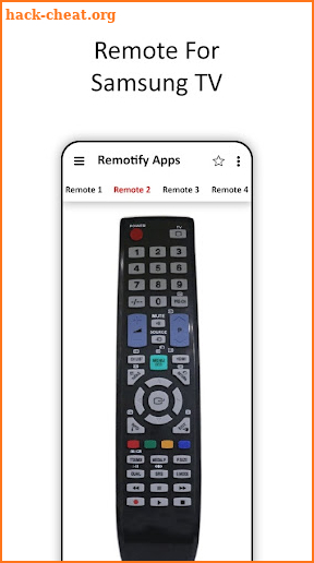 Universal Remote - Samsung TV screenshot