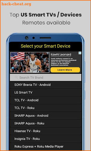 Universal TV Remote Control screenshot