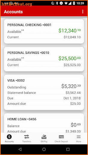 University of Nebraska FCU screenshot