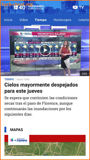 Univision 40 North Carolina screenshot