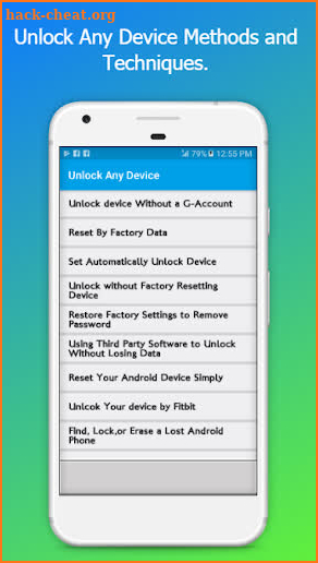 Unlock any Device Techniques : Phone Tricks screenshot