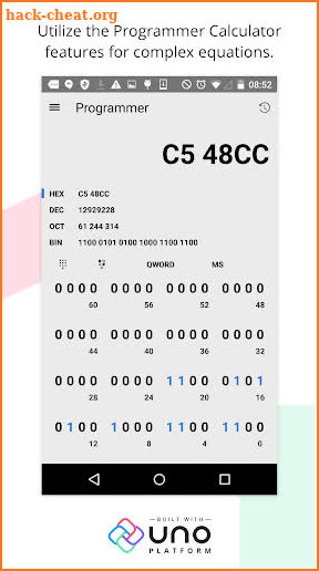 Uno Calculator screenshot